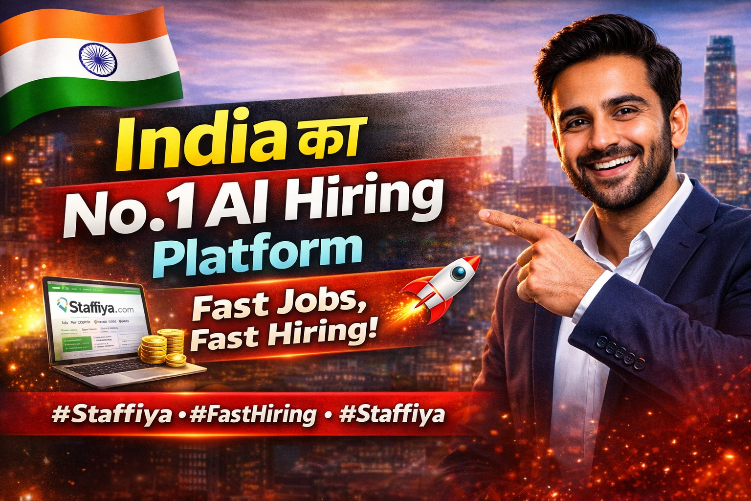 Staffiya.com — India का No.1 AI Hiring Platform 🚀 Fast Jobs, Fast Hiring!